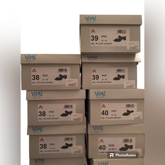 Vital Joy Mules Sandals Lack Schwarz - Picture 13 of 15